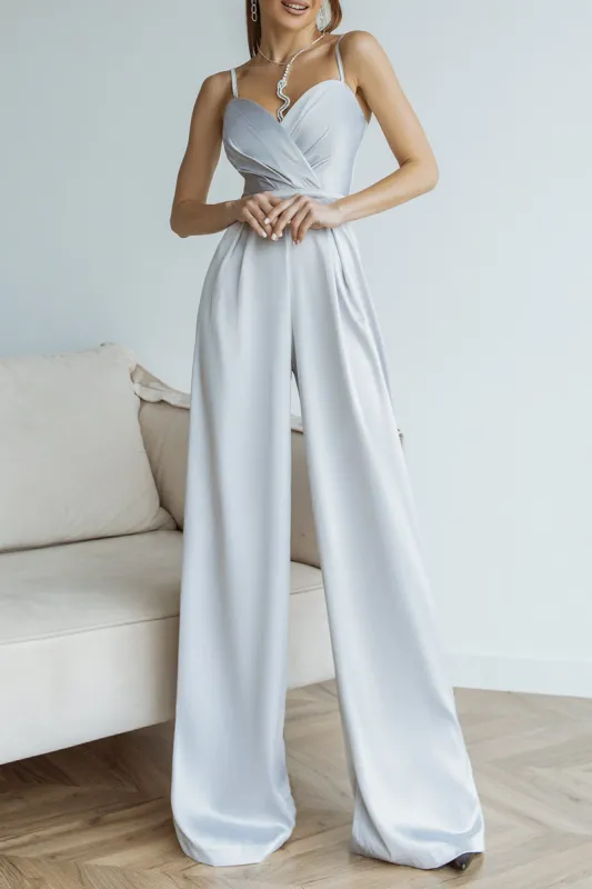 Jumpsuit Floor Length Elastic Satin Dress CG0169 sold by Cocomelody