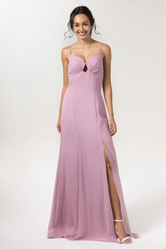 Sheath-Column Floor Length Chiffon Bridesmaid Dress CB0556 sold by Cocomelody