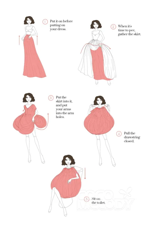 A-Line Wedding Dress Bathroom Helper CP0023 sold by Cocomelody