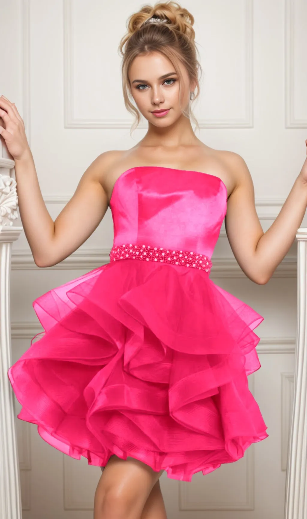 Ball Gown Short-Mini Organza Graduation Dresses CS0550 sold by Cocomelody product image thumbnail 4