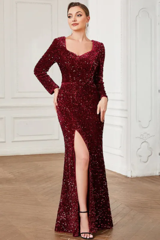 Sheath-Column Floor Length Sequined Dress CS0381 sold by Cocomelody