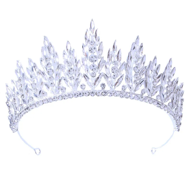 Full diamond super flash half round crown bride wedding headwear photography 677485871099 made by Cocomelody