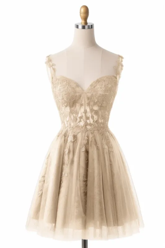 A-Line Short-Mini Tulle Homecoming Dresses CS0505 sold by Cocomelody