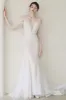 Trumpet-Mermaid Sweep-Brush Train Tulle Wedding Dress CW3053 sold by Cocomelody