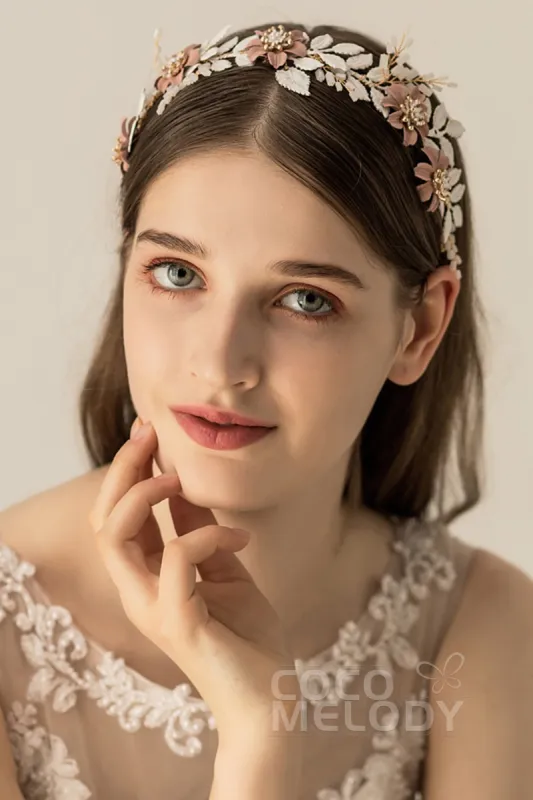 Alloy Headbands with Flower CH0259 sold by Cocomelody