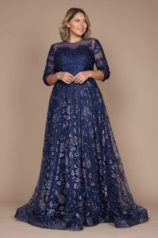 A-Line Sweep-Brush Train Lace Dress CM0116 sold by Cocomelody