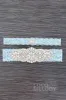 Lace Wedding Garter with Diamond and Pearls WD17019 sold by Cocomelody