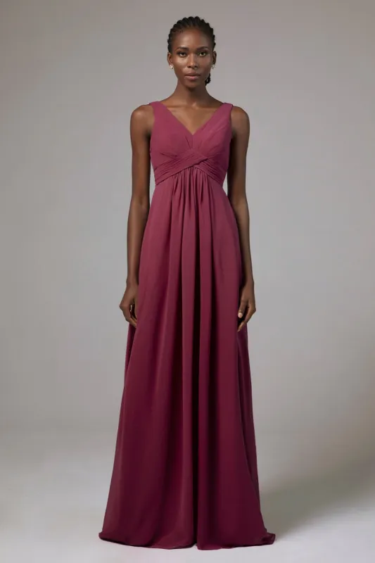 A-Line Floor Length Chiffon Bridesmaid Dress Formal Dresses CB0411 sold by Cocomelody