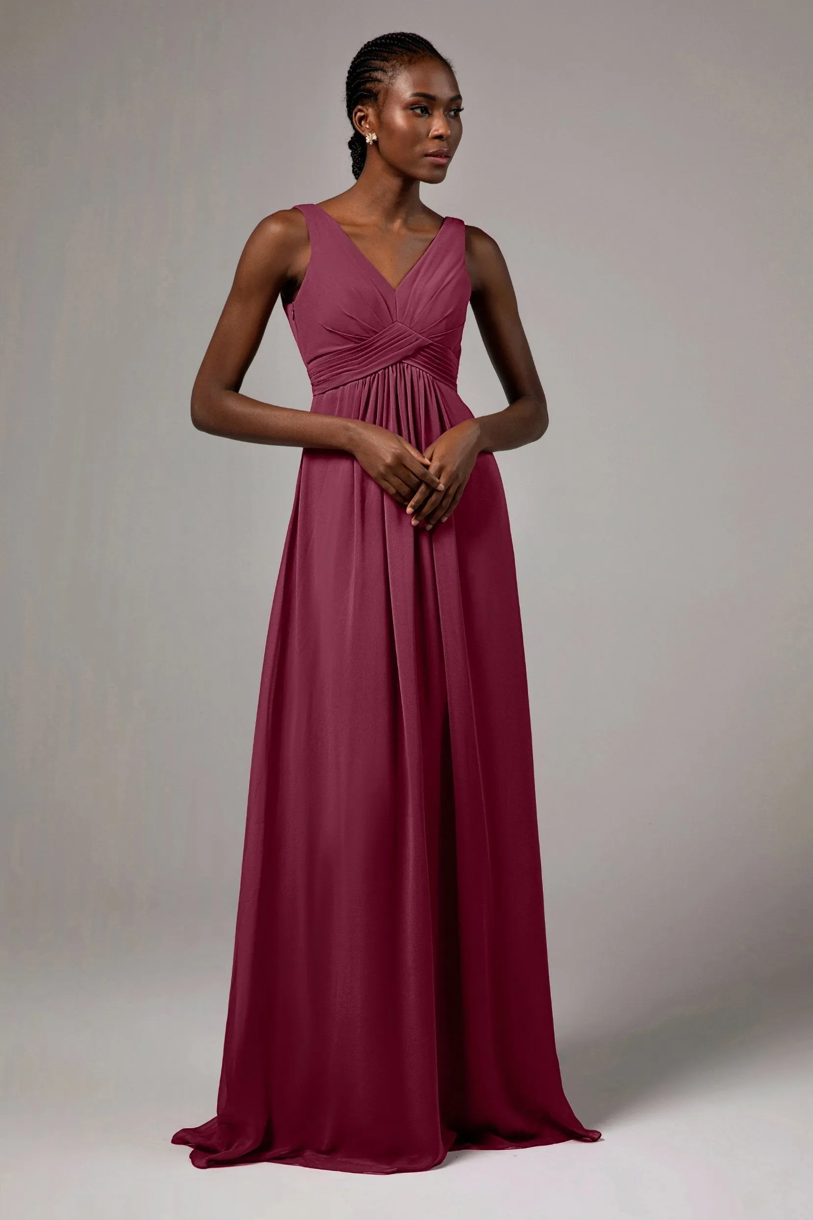 A-Line Floor Length Chiffon Bridesmaid Dress Formal Dresses CB0411 sold by Cocomelody product image thumbnail 4