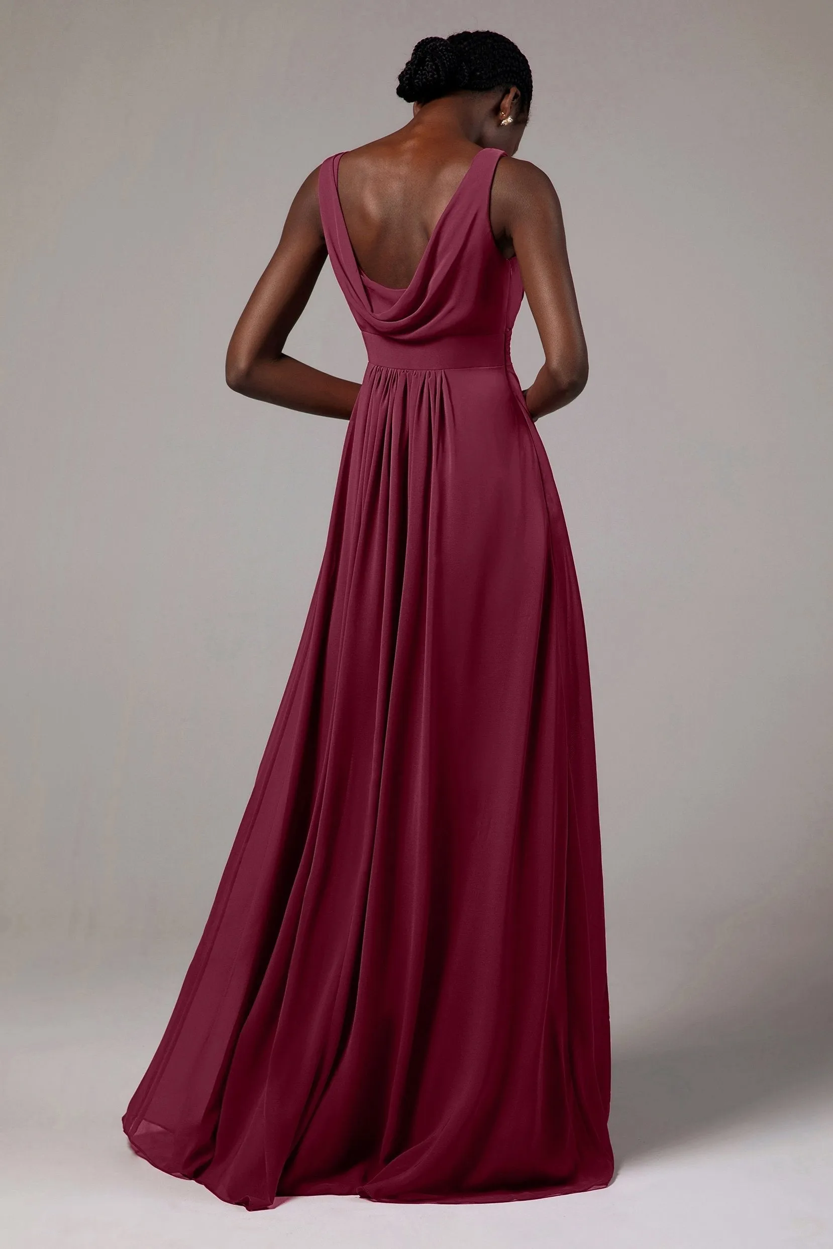 A-Line Floor Length Chiffon Bridesmaid Dress Formal Dresses CB0411 sold by Cocomelody product image thumbnail 2