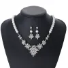 Bridal rhinestone pearl earring necklace set wedding accessories 601324768837 sold by Cocomelody