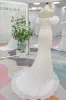 Trumpet-Mermaid Court Train Sequined Lace Wedding Dress CW3265 sold by Cocomelody