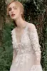 A-Line Sweep-Brush Train Lace Tulle Wedding Dress CW2752 sold by Cocomelody