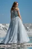 A-Line Sweep-Brush Train Tulle Wedding Dress LD5820CR sold by Cocomelody