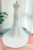 Trumpet-Mermaid Court Train Stretch Satin Wedding Dress CW3132 sold by Cocomelody