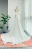 Trumpet-Mermaid Court Train Stretch Satin Wedding Dress CW3132 sold by Cocomelody