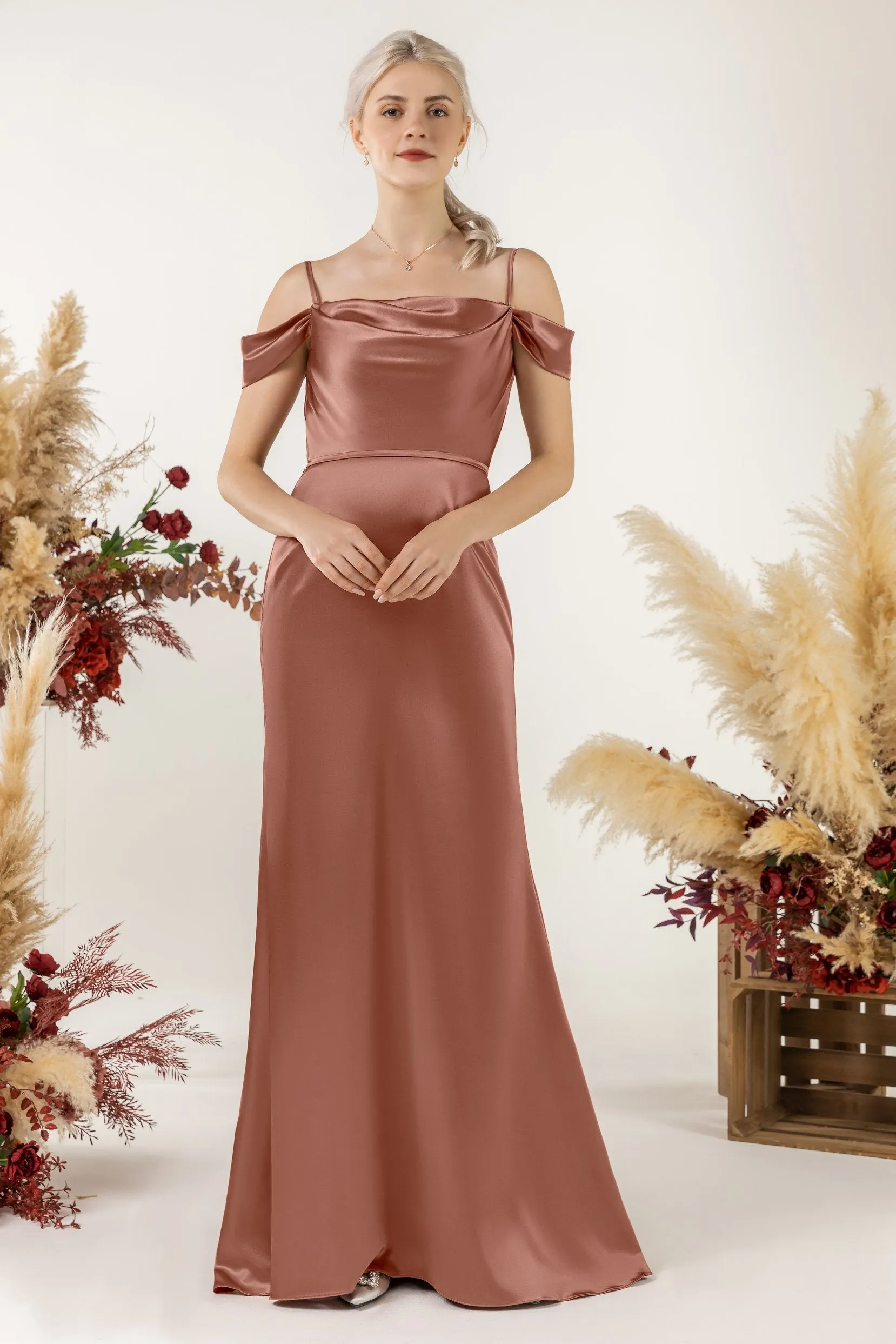 Trumpet Luxe Satin Bridesmaid Dress Formal Dresses CB0509 sold by Cocomelody