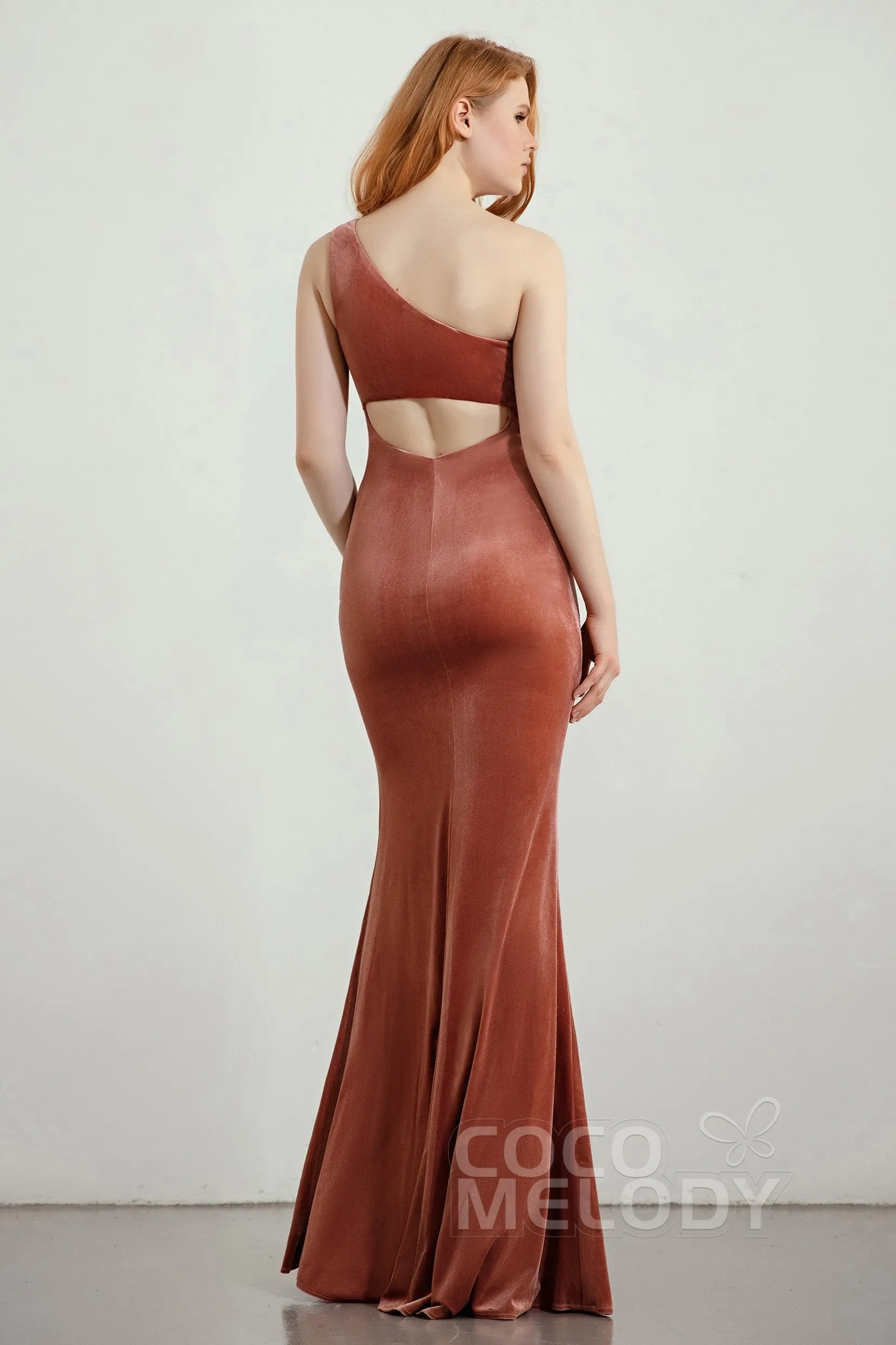 Trumpet-Mermaid Floor Length Velvet Bridesmaid Dress Formal Dresses CB0429 sold by Cocomelody product image thumbnail 2
