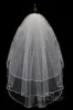 Three-tier Ribbon Edge Tulle Hip Veils with Pearls AV18009 sold by Cocomelody