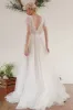 A-Line Sweep-Brush Train Lace Tulle Wedding Dress CW3045 sold by Cocomelody
