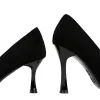 Black Suede Pointy Stiletto Heels 753837040195 sold by Cocomelody
