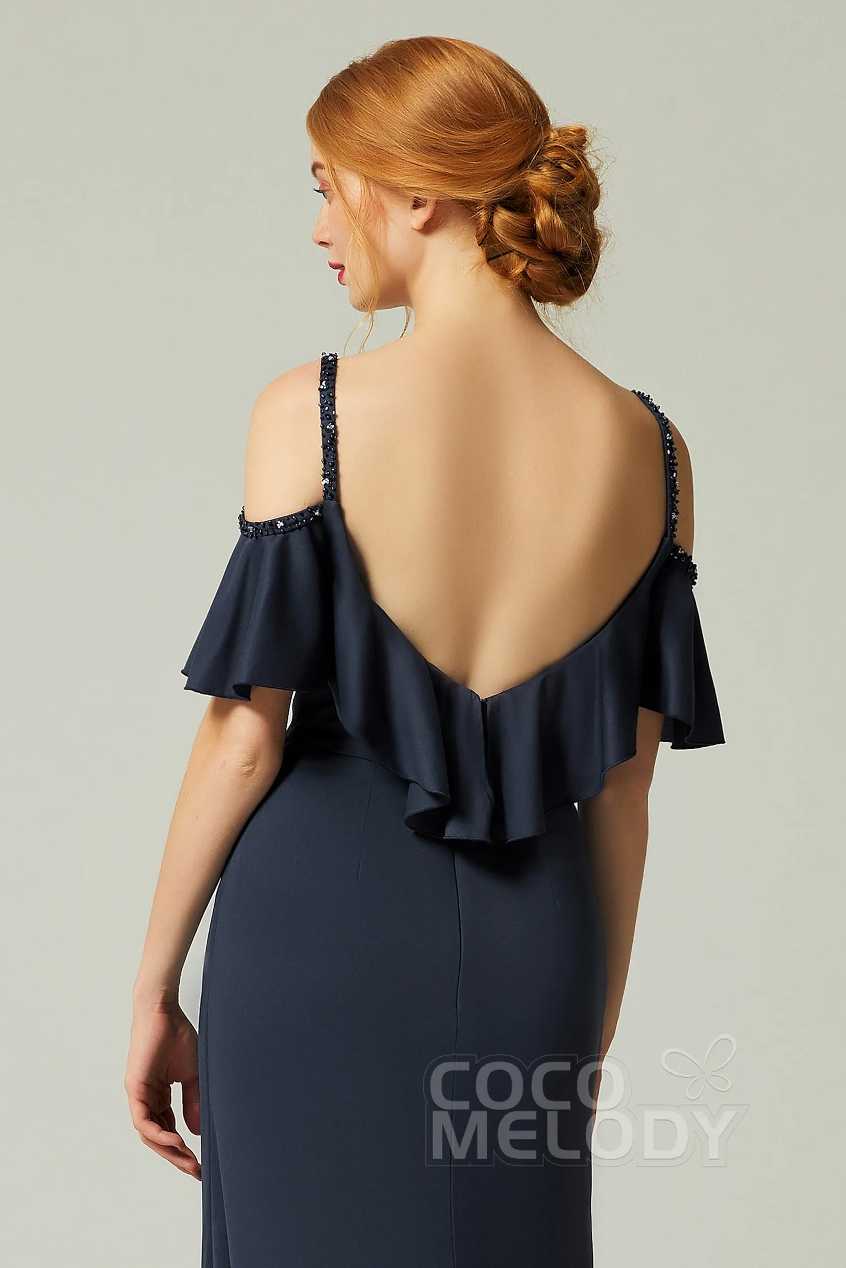 Sheath-Column Sweep Train Chiffon Bridesmaid Dress Formal Dresses CB0359 sold by Cocomelody product image thumbnail 5