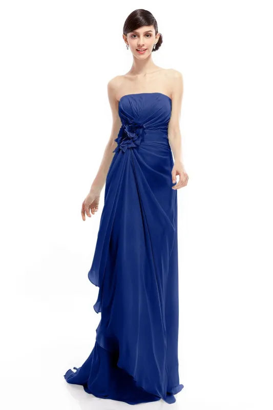 Sheath Sweep Train Chiffon Bridesmaid Dresses COLT1400B sold by Cocomelody