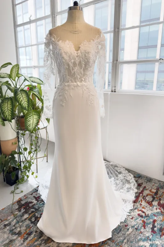 Trumpet-Mermaid Chapel Train Lace Wedding Dress CW2995 sold by Cocomelody