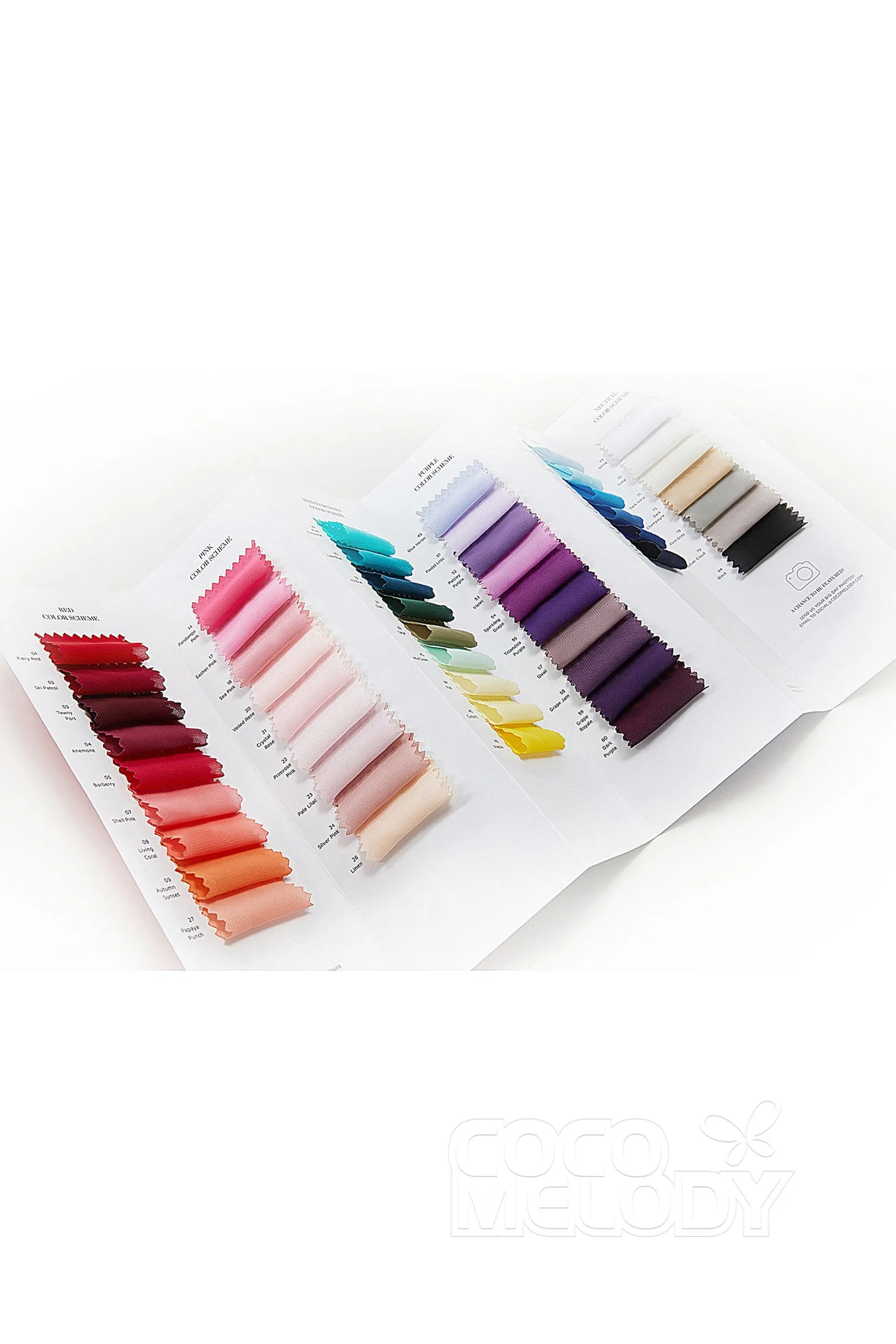 Cocomelody Chiffon Color Swatch Book SWCH19001 sold by Cocomelody product image thumbnail 2