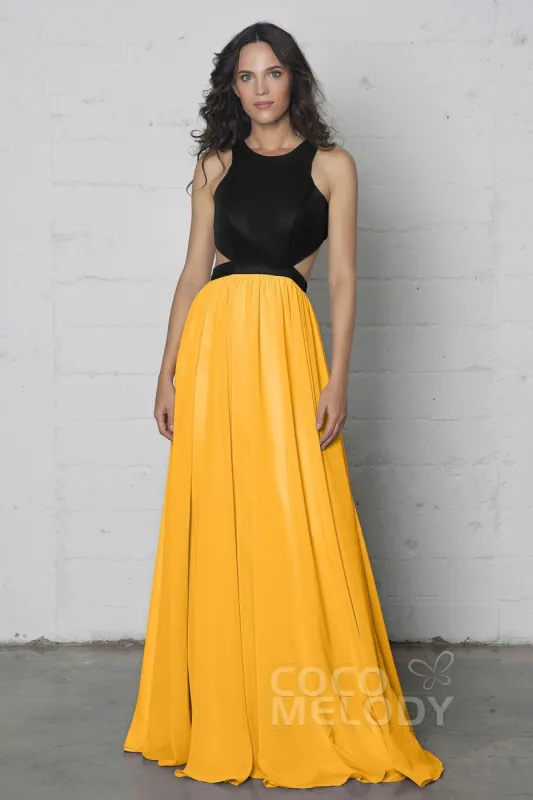 Sheath-Column Floor Length Chiffon Dress COZF17004 sold by Cocomelody