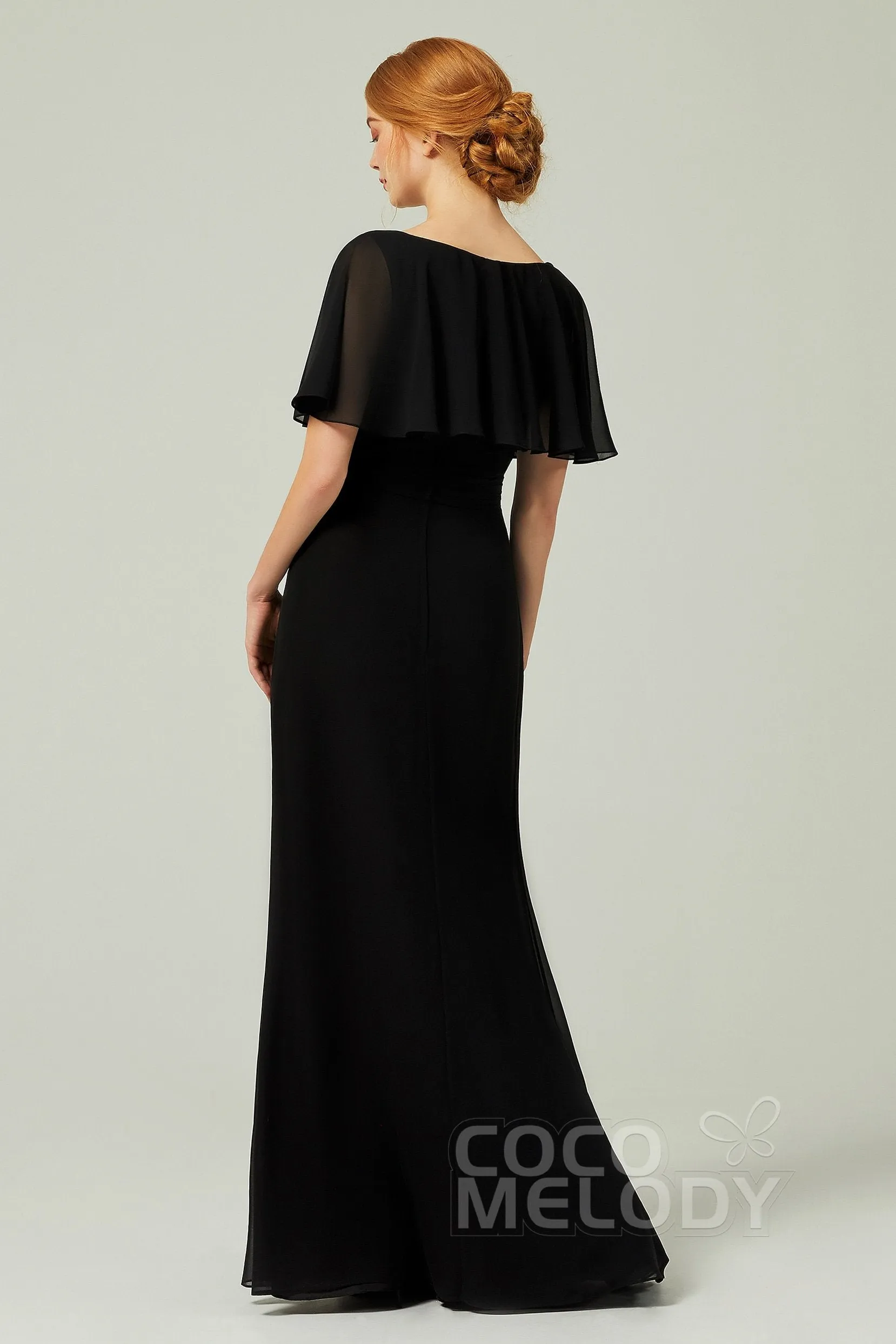 Sheath-Column Floor Length Chiffon Bridesmaid Dress Formal Dresses CB0341 sold by Cocomelody product image thumbnail 2