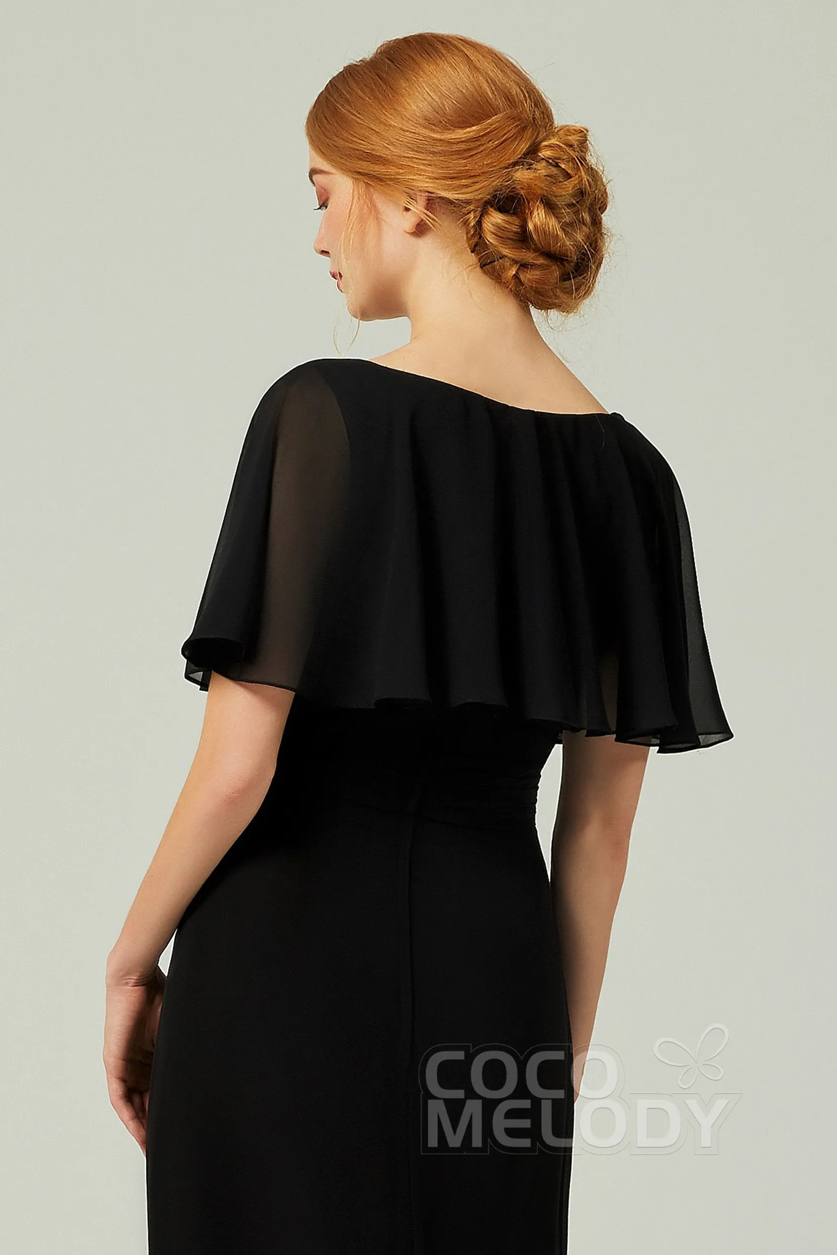 Sheath-Column Floor Length Chiffon Bridesmaid Dress Formal Dresses CB0341 sold by Cocomelody product image thumbnail 5