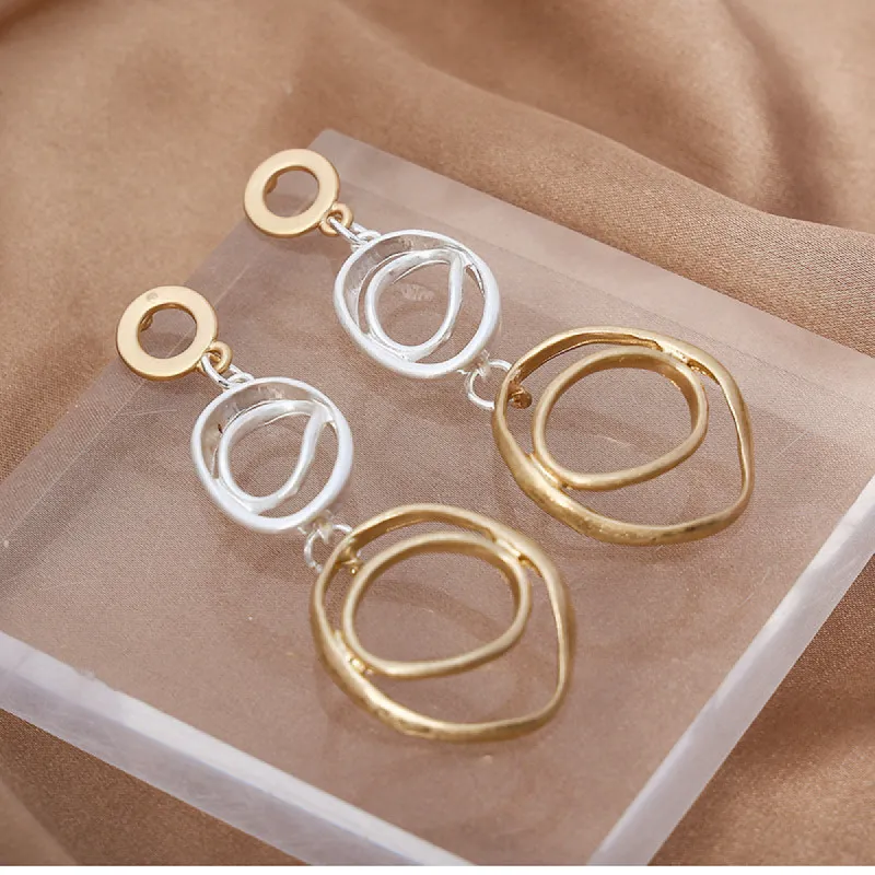 Temperament light luxury earpin fashion simple all matching earrings 672030684857 sold by Cocomelody