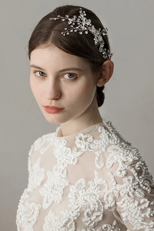 Fashion Alloy Hair Combs with Crystals Rhinestone AH18018 sold by Cocomelody