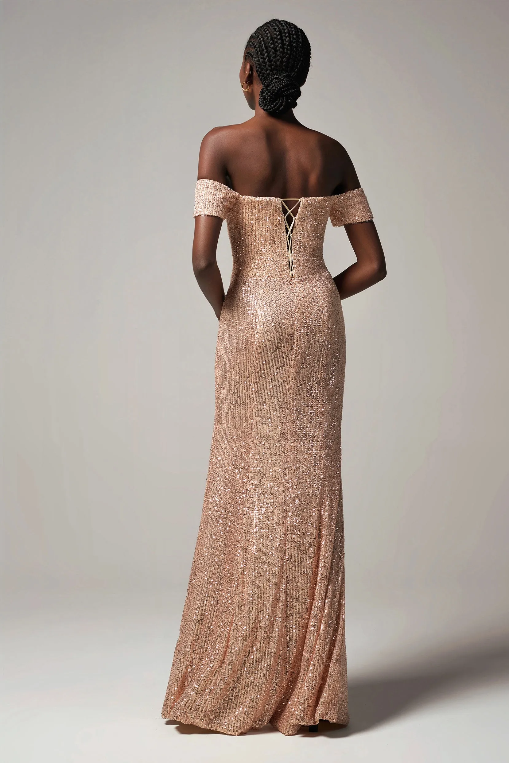 Sheath-Column Floor Length Sequined Dress CS0265 sold by Cocomelody product image thumbnail 2
