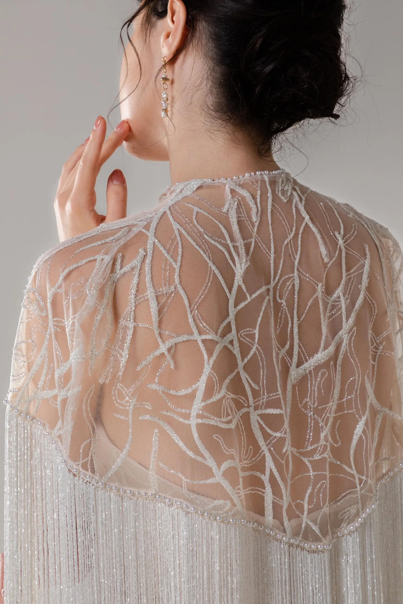 Trumpet-Mermaid Court Train Lace Wedding Dress CW2495 sold by Cocomelody product image thumbnail 4