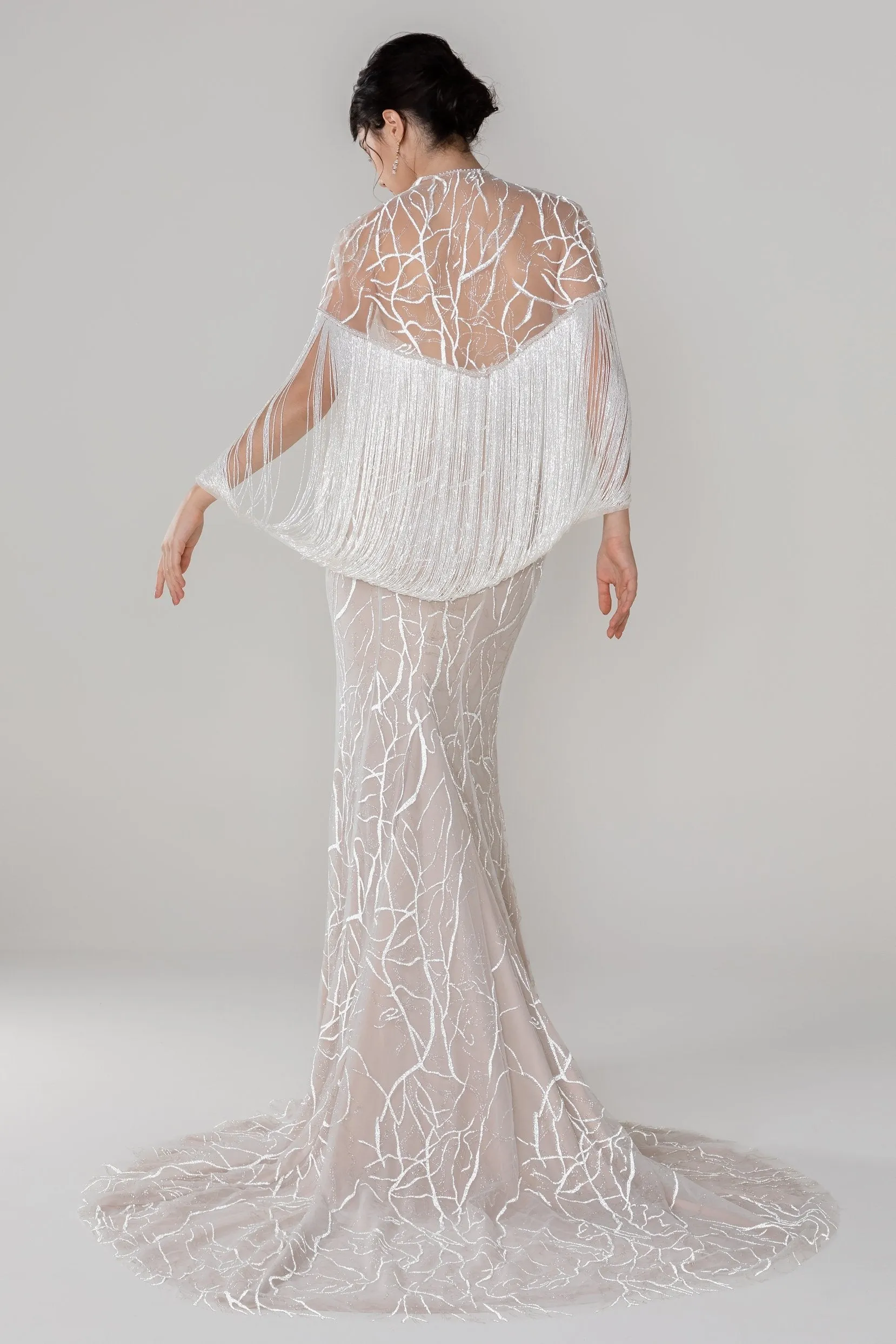 Trumpet-Mermaid Court Train Lace Wedding Dress CW2495 sold by Cocomelody product image thumbnail 2
