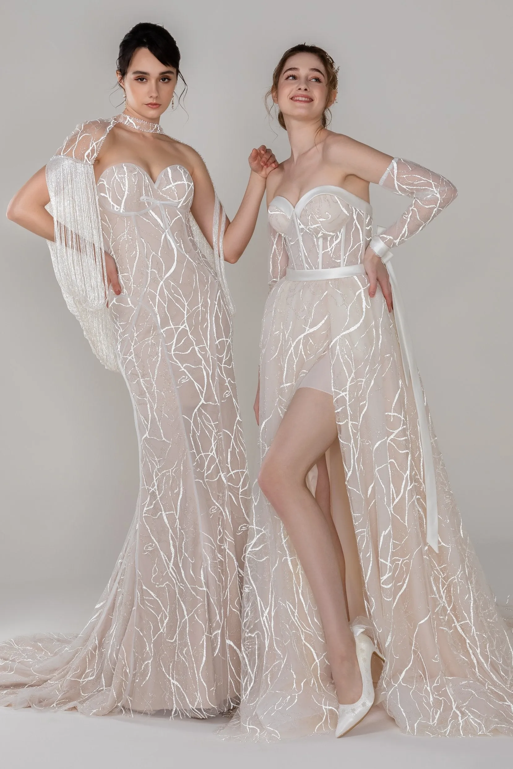 Trumpet-Mermaid Court Train Lace Wedding Dress CW2495 sold by Cocomelody product image thumbnail 5