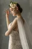Elegant One-tier Cut Edge Tulle Chapel Veils Beading CV0200 sold by Cocomelody