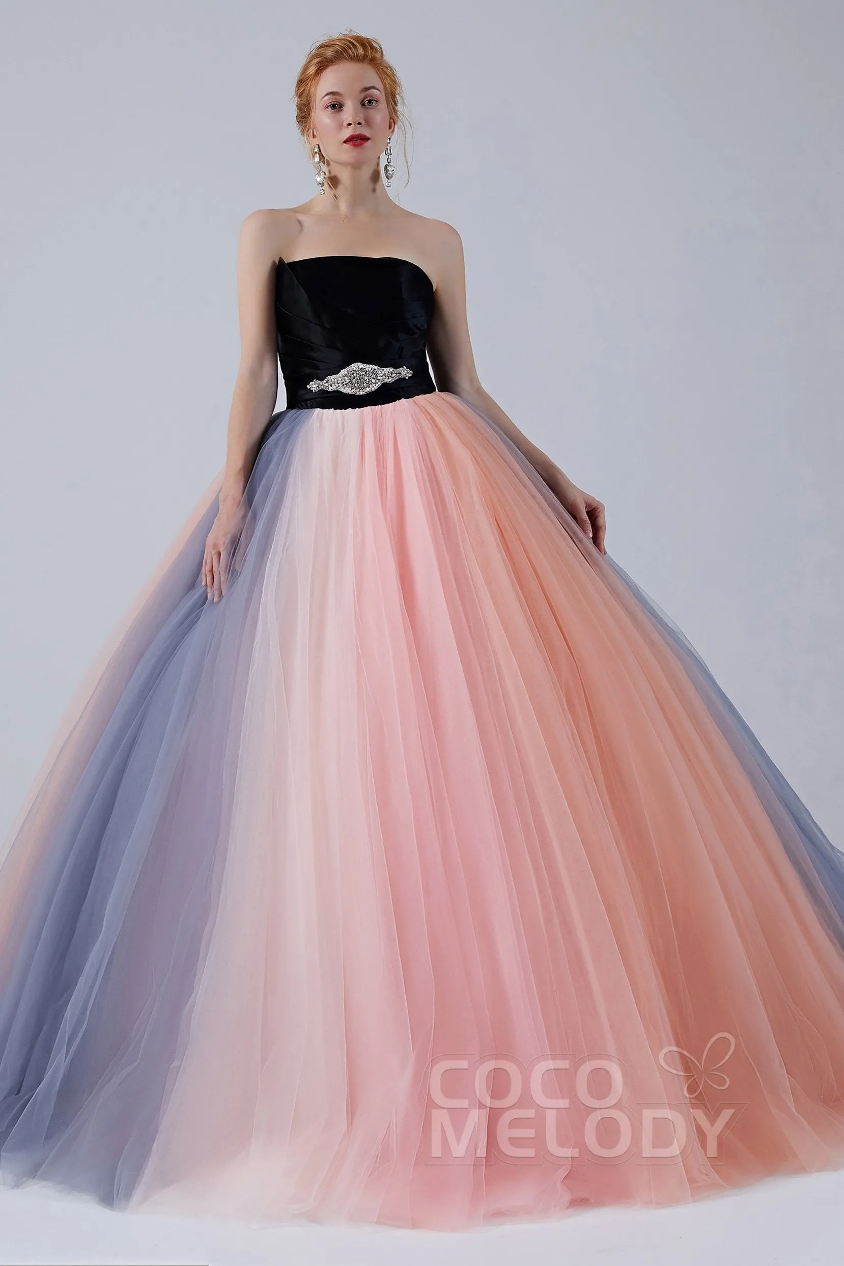 Ball Gown Court Train Tulle Wedding Dress CW2107 sold by Cocomelody product image thumbnail 3
