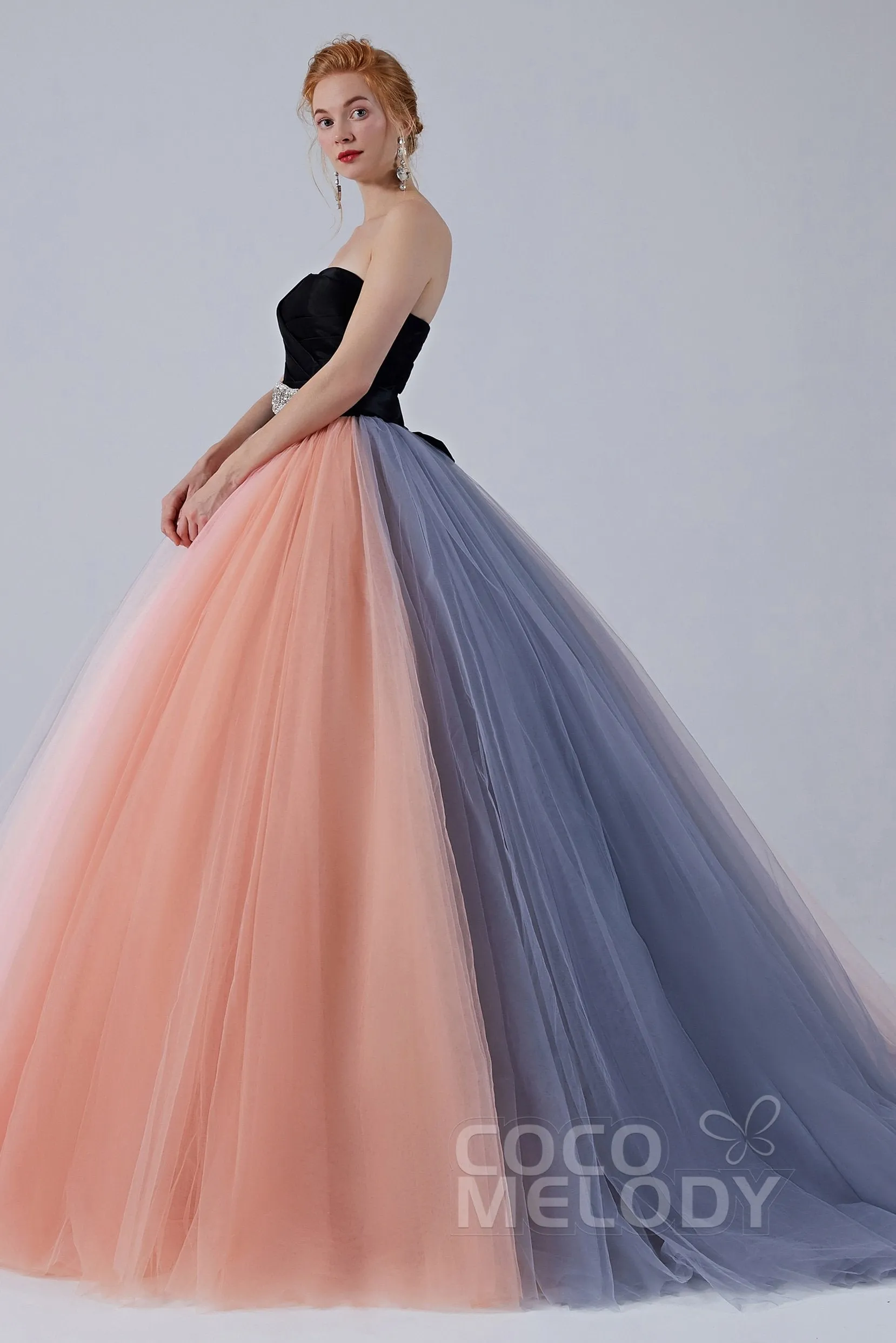 Ball Gown Court Train Tulle Wedding Dress CW2107 sold by Cocomelody product image thumbnail 4