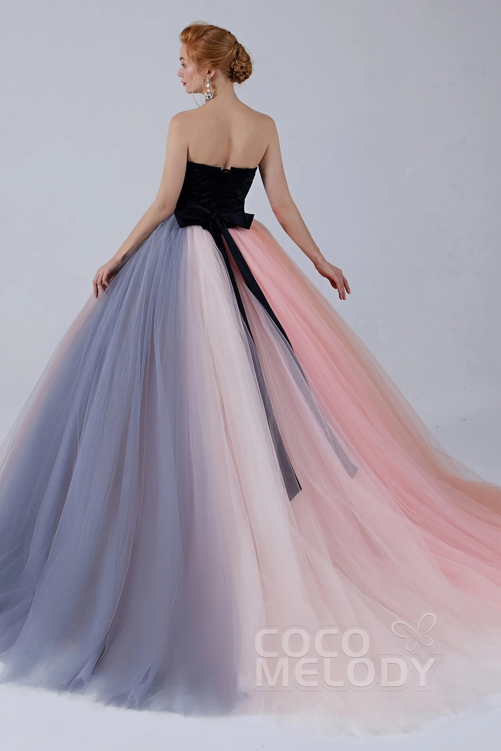Ball Gown Court Train Tulle Wedding Dress CW2107 sold by Cocomelody product image thumbnail 2