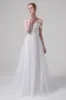 A-Line Sweep-Brush Train Lace Tulle Wedding Dress CW2741 sold by Cocomelody