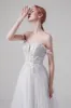 A-Line Sweep-Brush Train Lace Tulle Wedding Dress CW2741 sold by Cocomelody