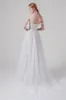 A-Line Sweep-Brush Train Lace Tulle Wedding Dress CW2741 sold by Cocomelody
