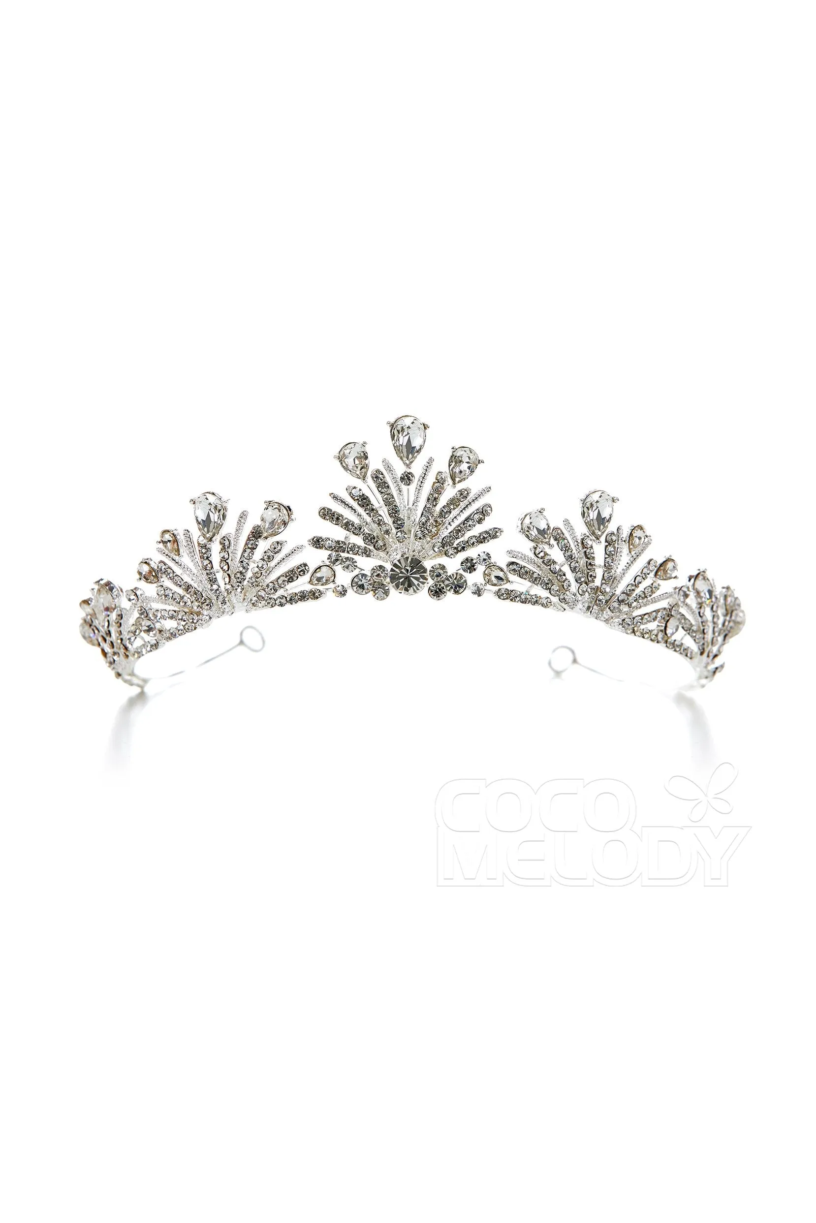 Latest Cubic Zirconia Tiara with Rhinestone CR17007 sold by Cocomelody product image thumbnail 2