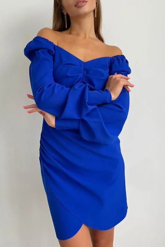 Sheath-Column Short-Mini Twisted Silk Fabric Dress CG0151 sold by Cocomelody