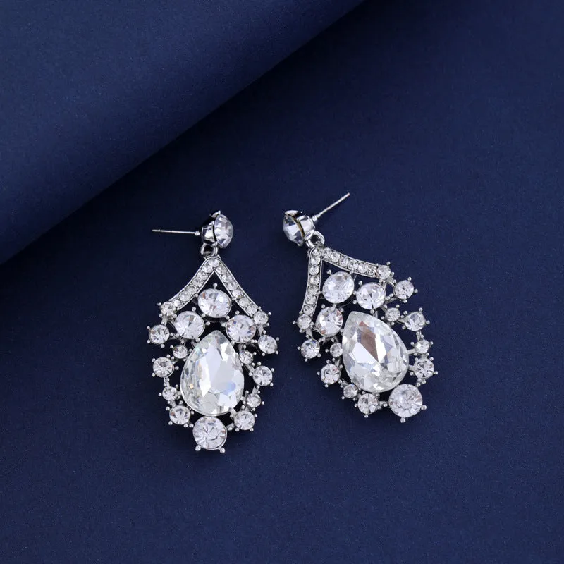 Bridal jewelry set Crystal Diamond set Wedding party jewelry set 652558044776 sold by Cocomelody product image thumbnail 4
