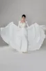 Trumpet-Mermaid Court Train Stretch Satin Wedding Dress CW2488 sold by Cocomelody