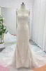 Trumpet-Mermaid Chapel Train Lace Tulle Wedding Dress CW3273 sold by Cocomelody